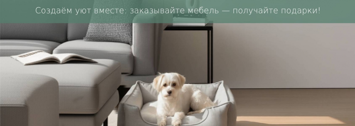 Создаём уют вместе: заказывайте мебель — получайте подарки!